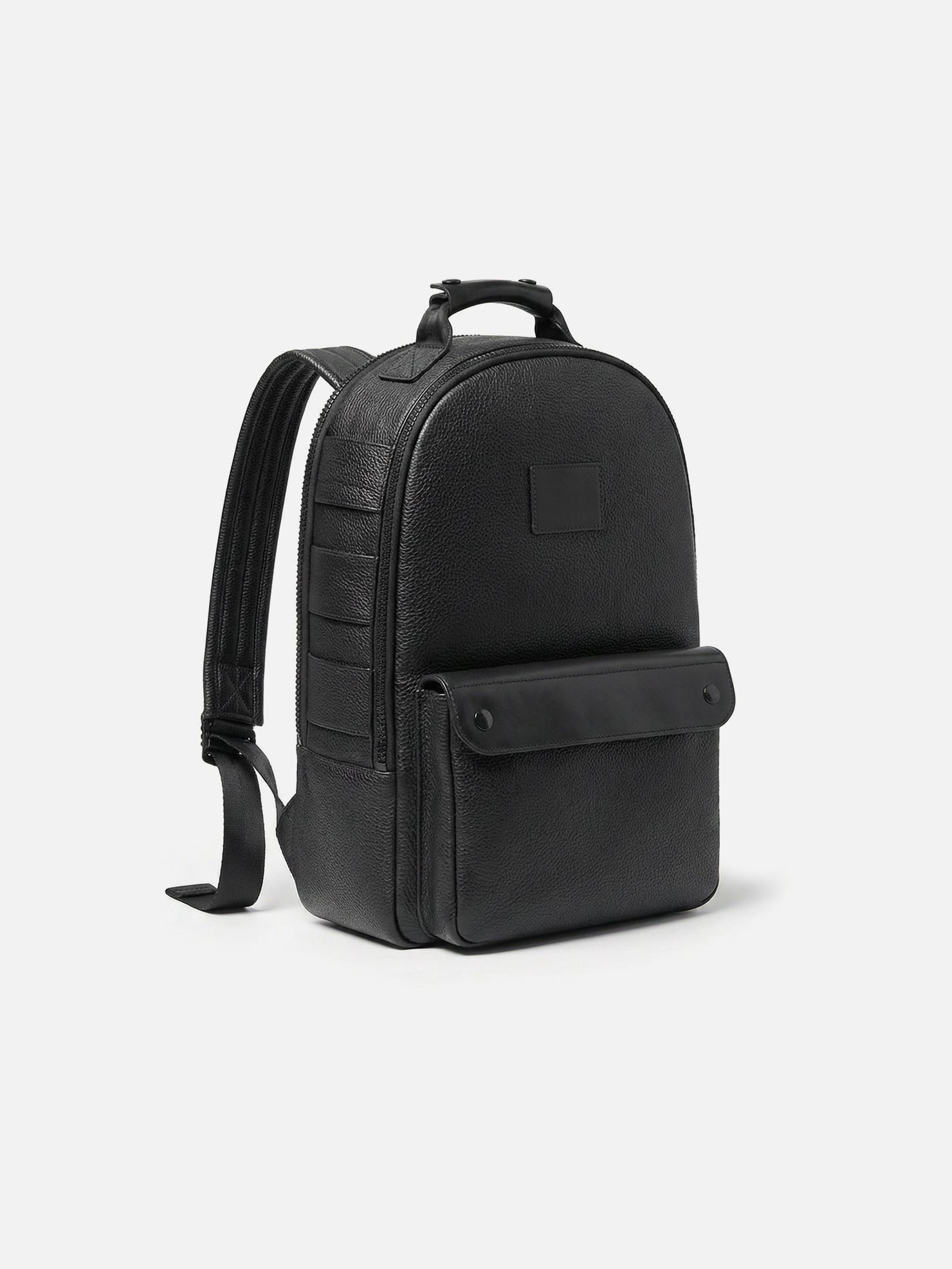 black and white leather backpack UTILITY BACKPACK