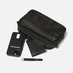EDC BAG - MEDIUM | KILLSPENCER® - Black Italian Nylon and Leather