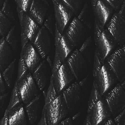 Black Braided Leather