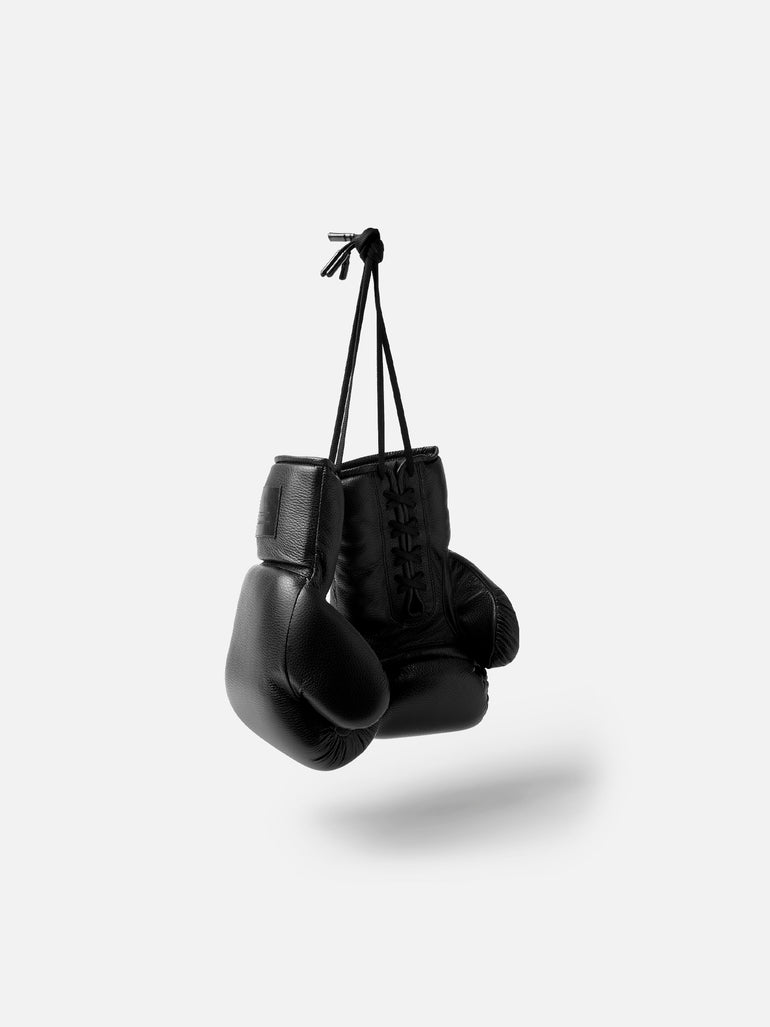 black boxing gloves hanging