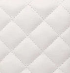 White Quilted Leather