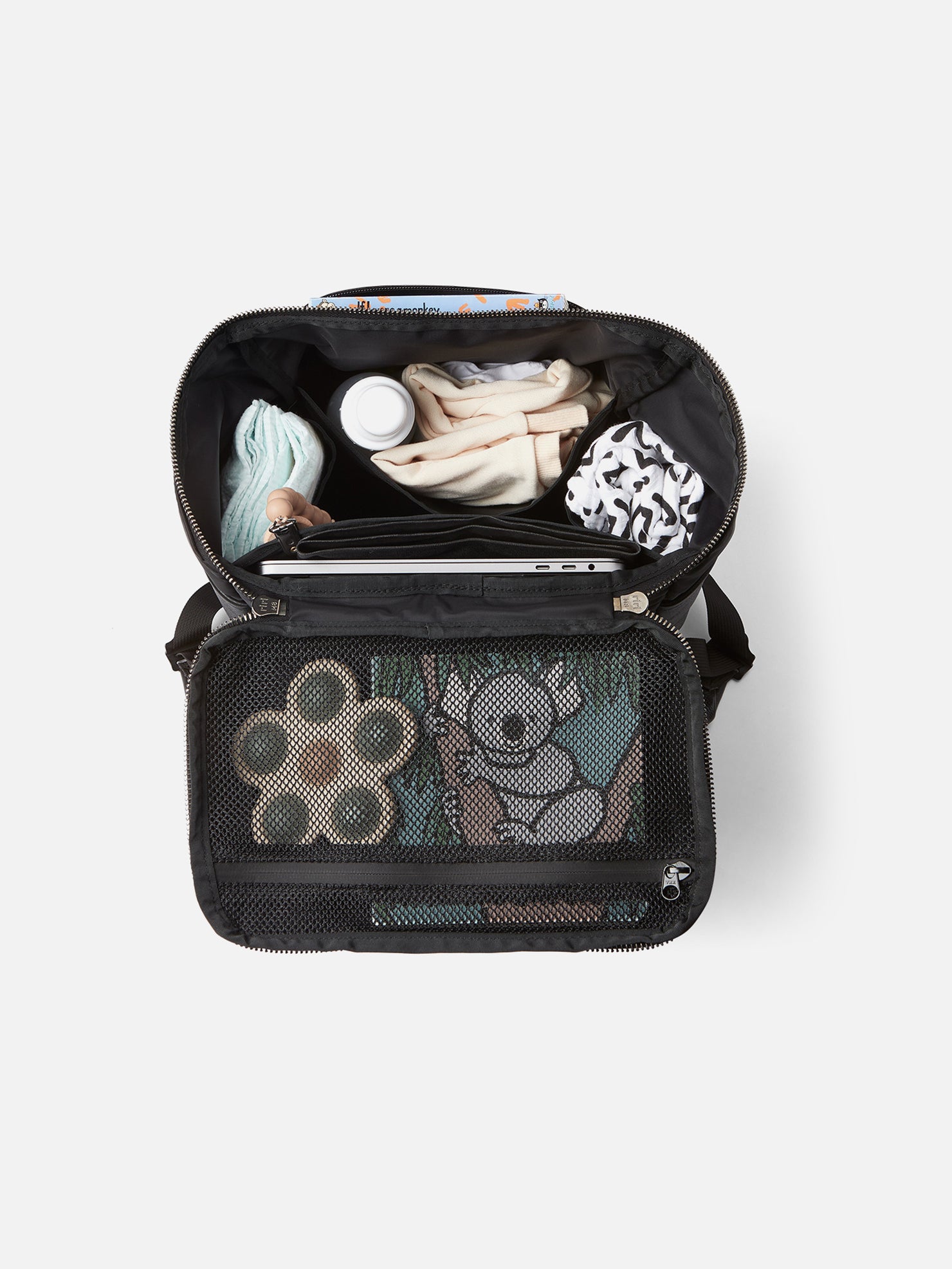 BABY BACKPACK R-20 | KILLSPENCER® - Black Italian Nylon and Leather