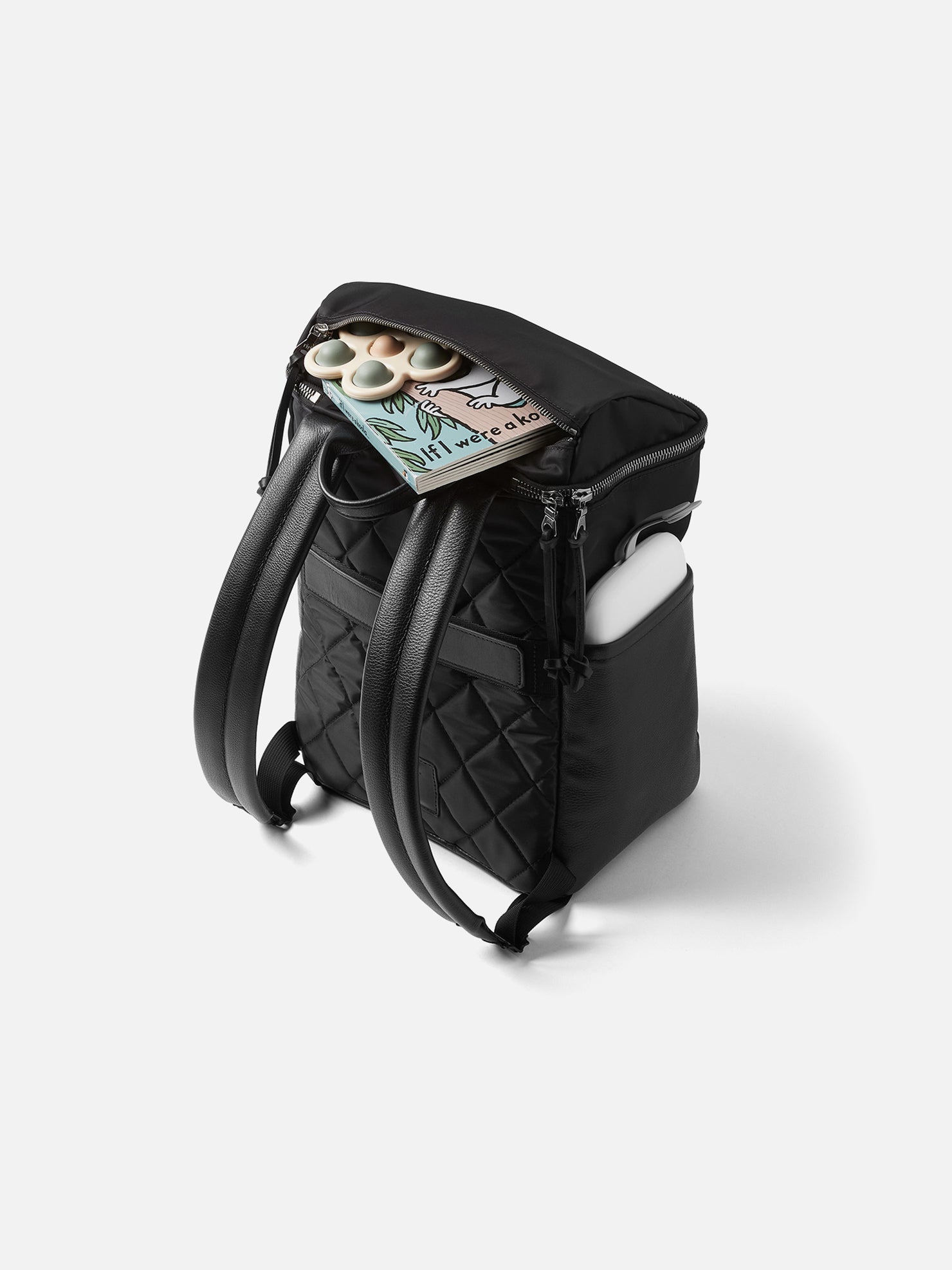 BABY BACKPACK R-20 | KILLSPENCER® - Black Italian Nylon and Leather