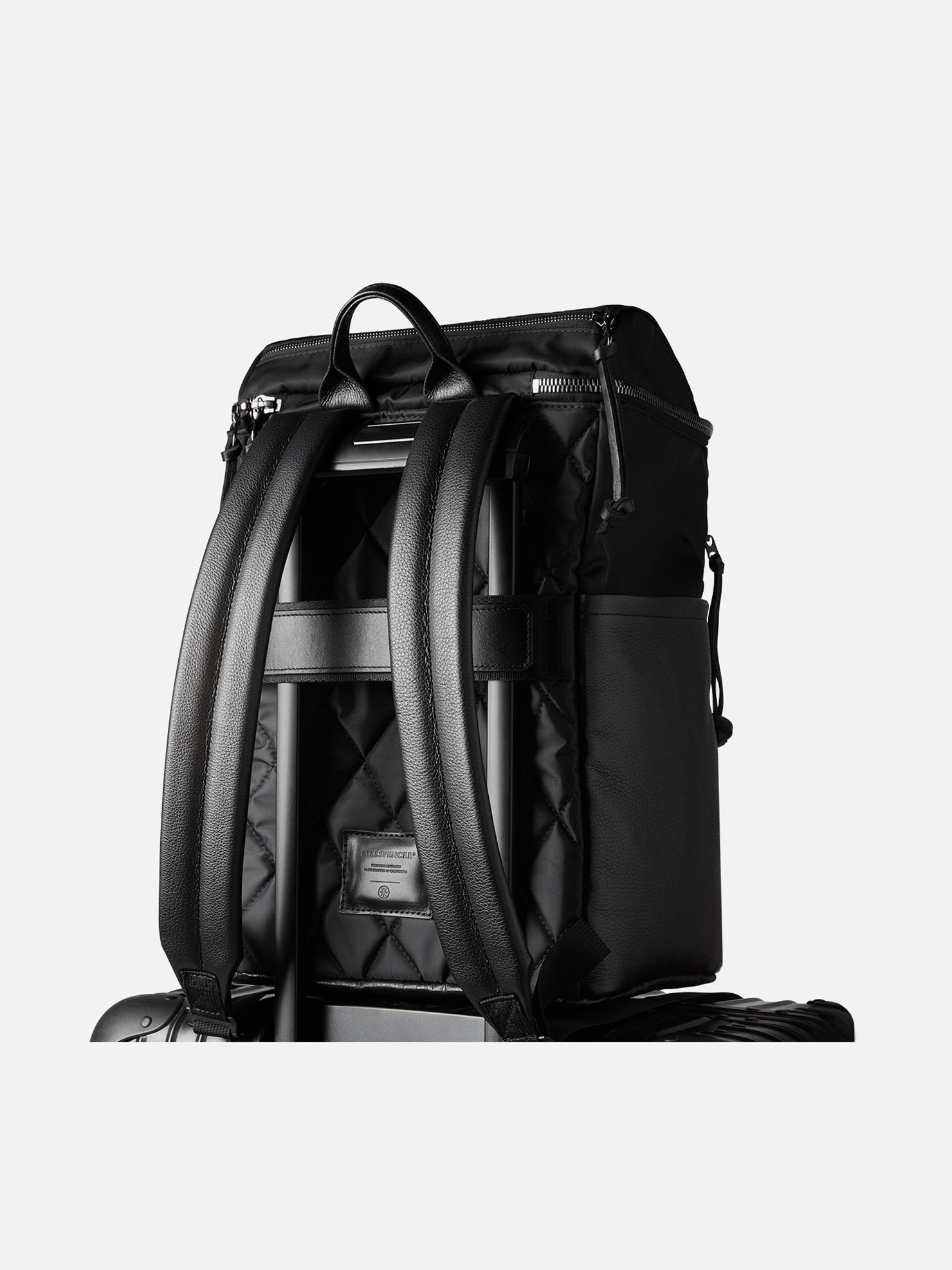 BABY BACKPACK R-20 | KILLSPENCER® - Black Italian Nylon and Leather