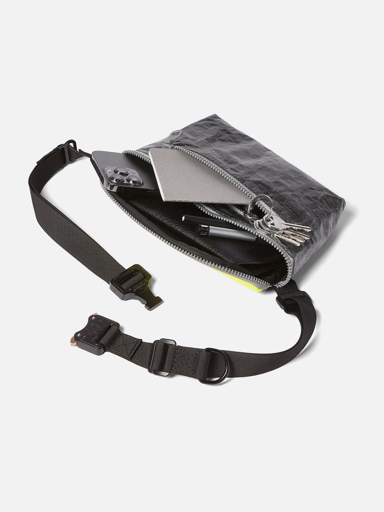 BYOB Build Your Own Bag Utility Belt Bag | KILLSPENCER® - Cuben Fiber + Neon Leather + Reflective Zippers + Black Webbing