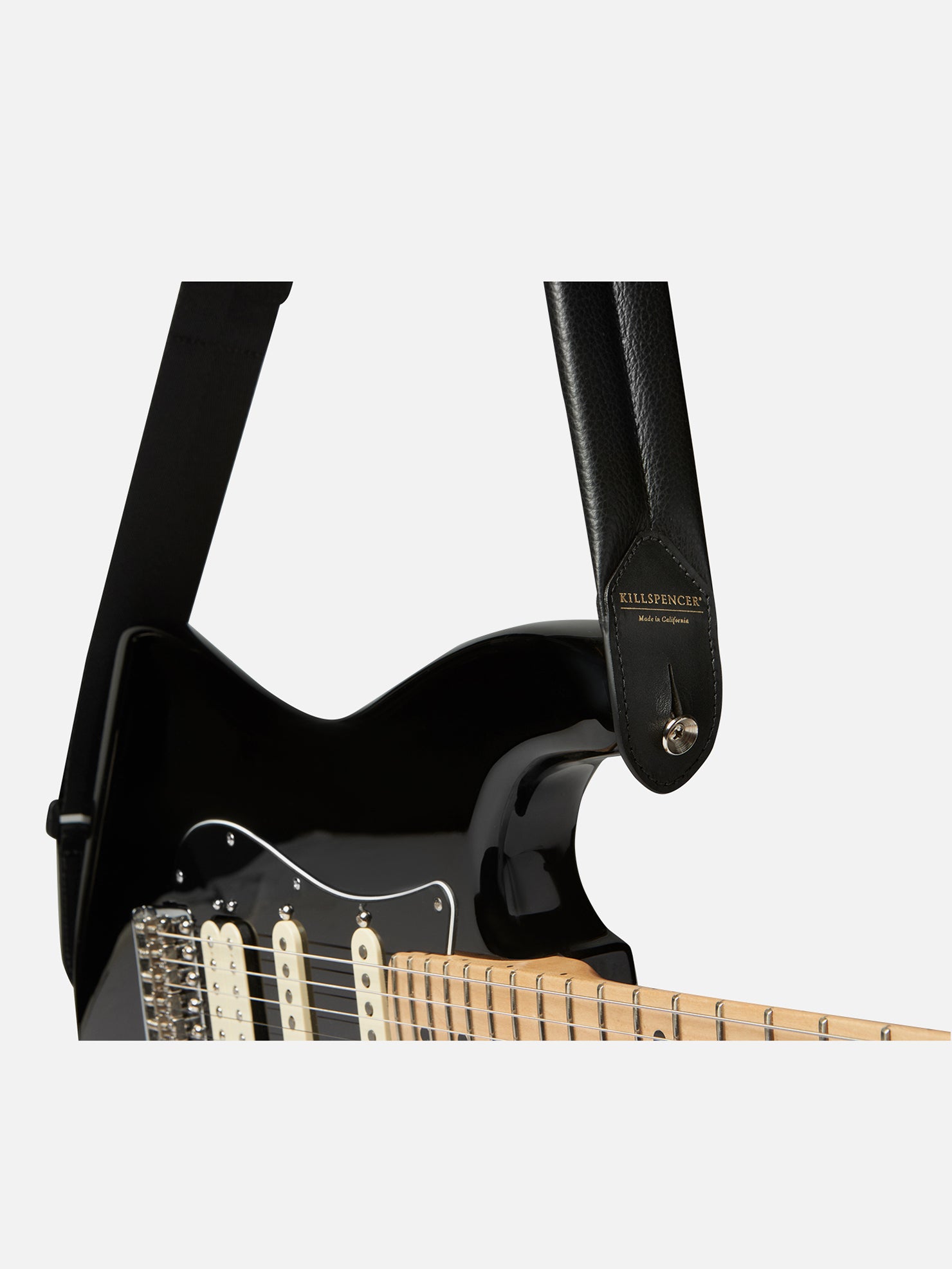 PADDED GUITAR STRAP | KILLSPENCER® - Black Leather
