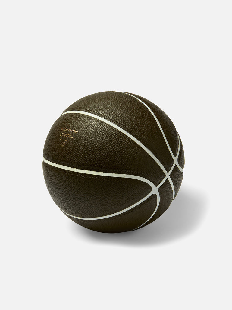 INDOOR FULL-SIZE BASKETBALL | KILLSPENCER® - Army Green Leather with White Grip