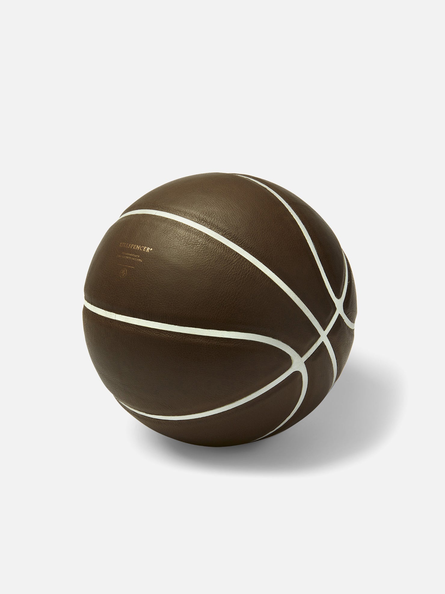 INDOOR FULL-SIZE BASKETBALL | KILLSPENCER® - Dark Taupe Leather with White Grip
