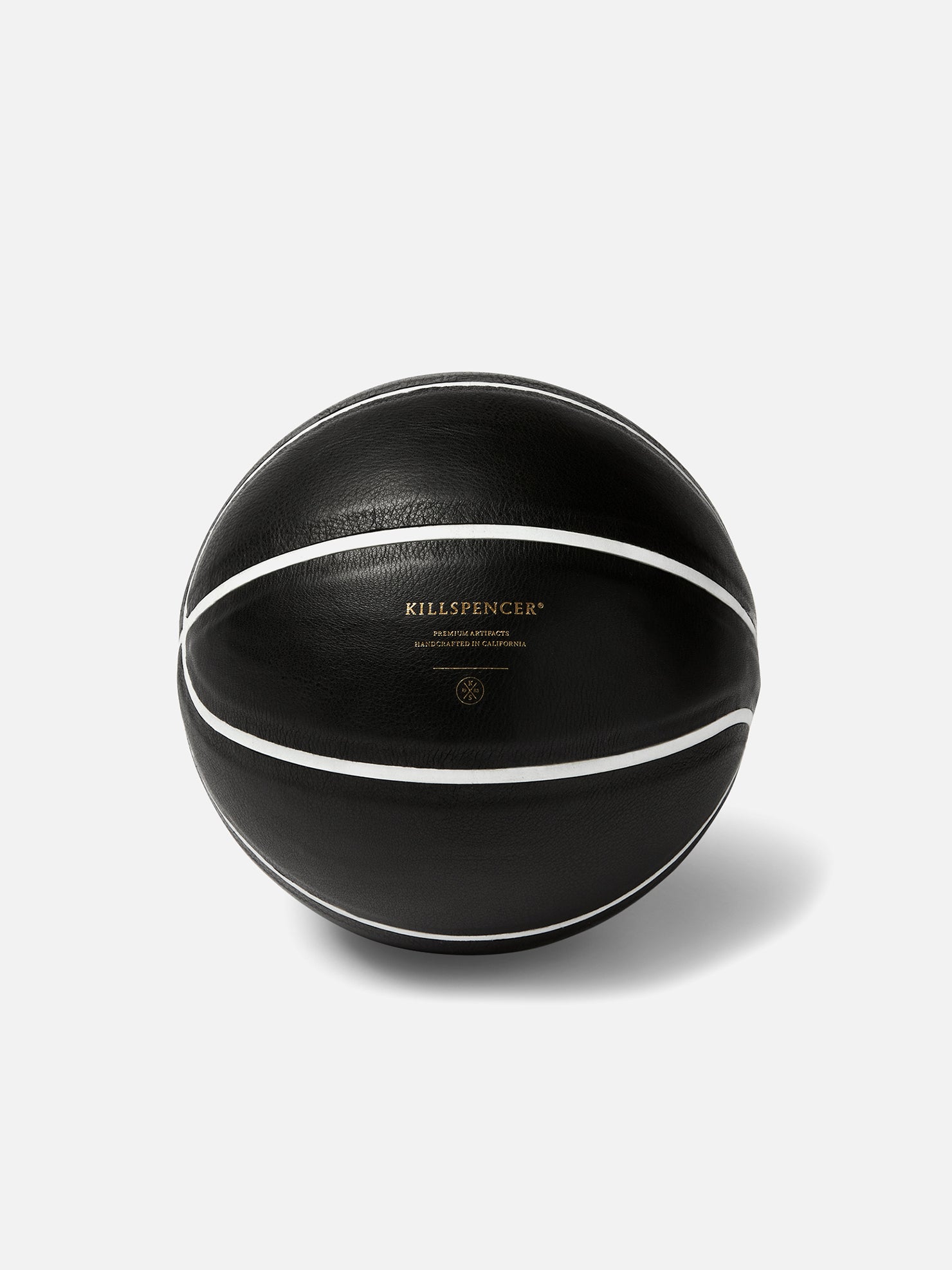 INDOOR MINI BASKETBALL | KILLSPENCER® - Black Leather with White Grip