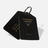 LUGGAGE TAG | KILLSPENCER® - Black Bullhide Leather