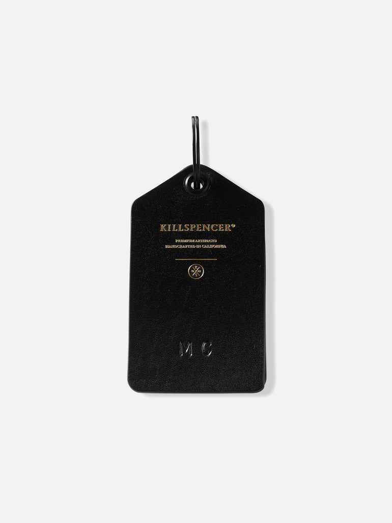 LUGGAGE TAG | KILLSPENCER® - Black Bullhide Leather