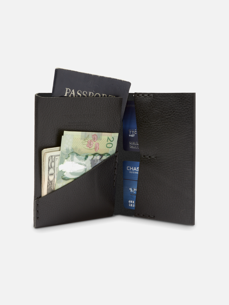Leather Passport Holder; Slim Luxury Passport Cover; Minimalist Leather Passport Wallet - Handmade & Hand-Stitched
