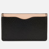 SLIM CARD WALLET | KILLSPENCER® - Black Bullhide and Black Leather with Natural