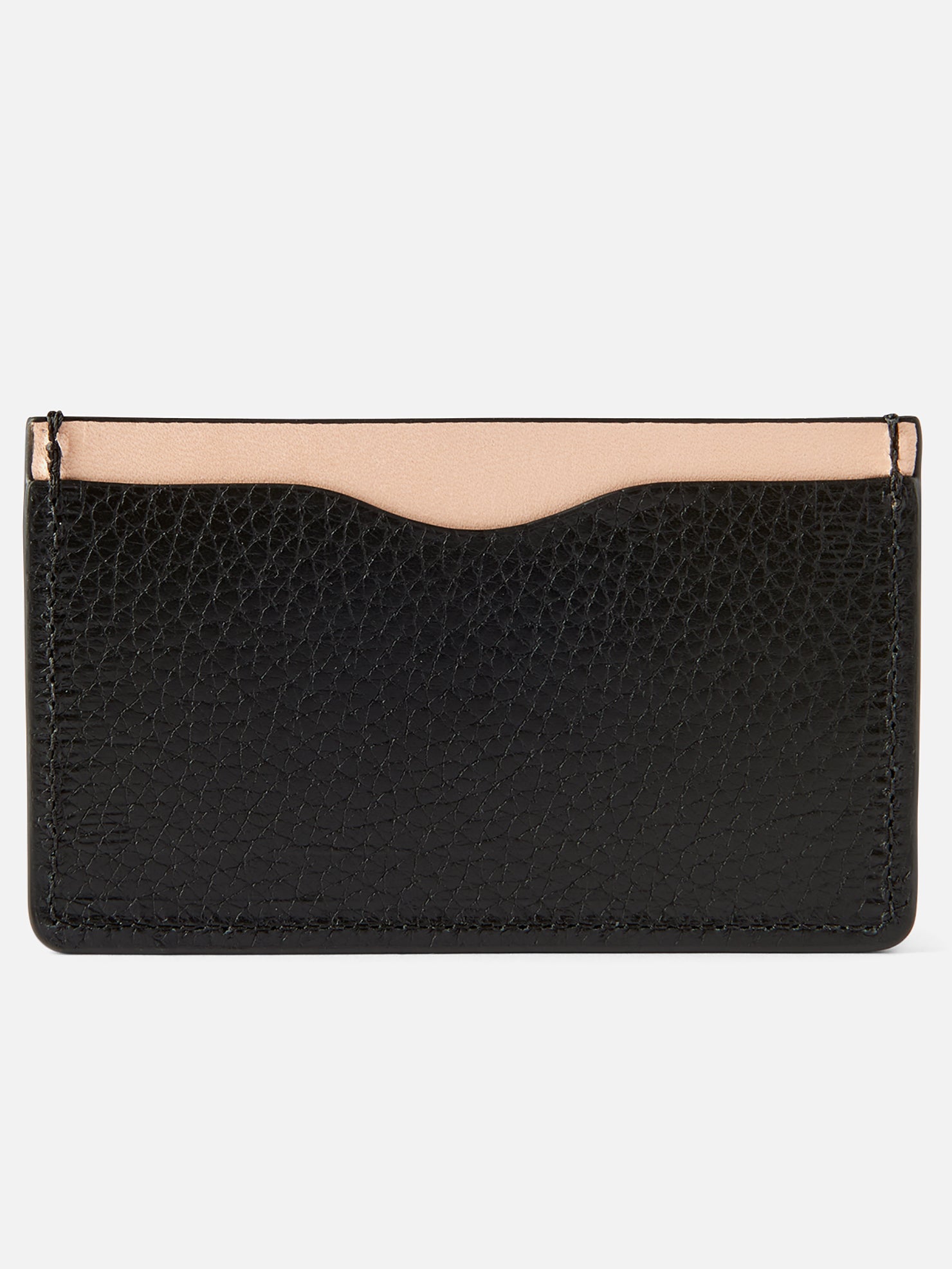 SLIM CARD WALLET | KILLSPENCER® - Black Bullhide and Black Leather with Natural