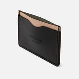 SLIM CARD WALLET | KILLSPENCER® - Black Bullhide and Black Leather with Natural