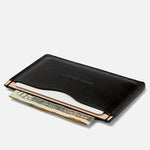 SLIM CARD WALLET | KILLSPENCER® - Black Bullhide and Black Leather with Natural