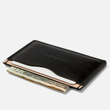 SLIM CARD WALLET | KILLSPENCER® - Black Bullhide and Black Leather with Natural