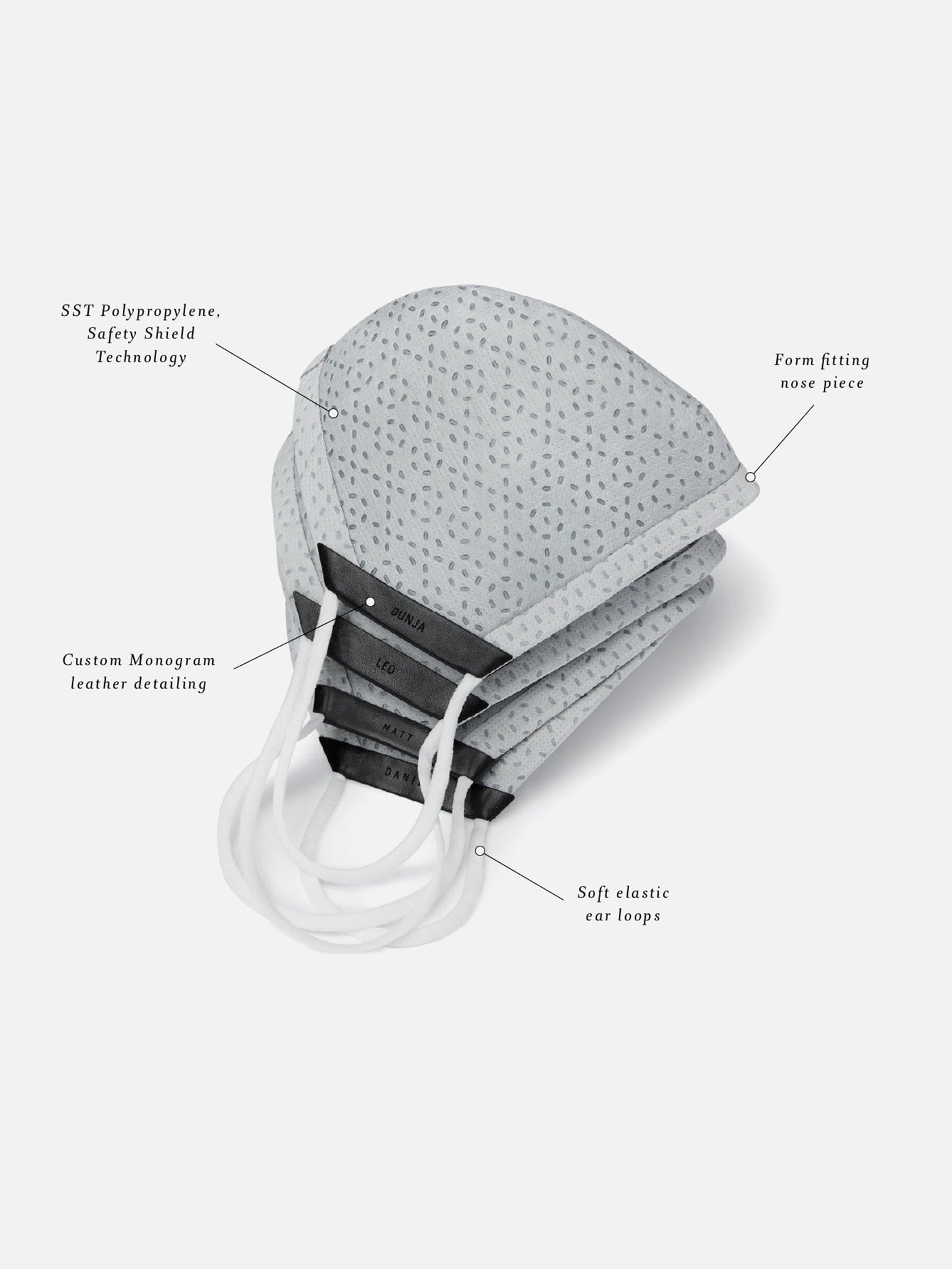 SST FACE MASK | KILLSPENCER® - Apollo Grey SST and Black Leather