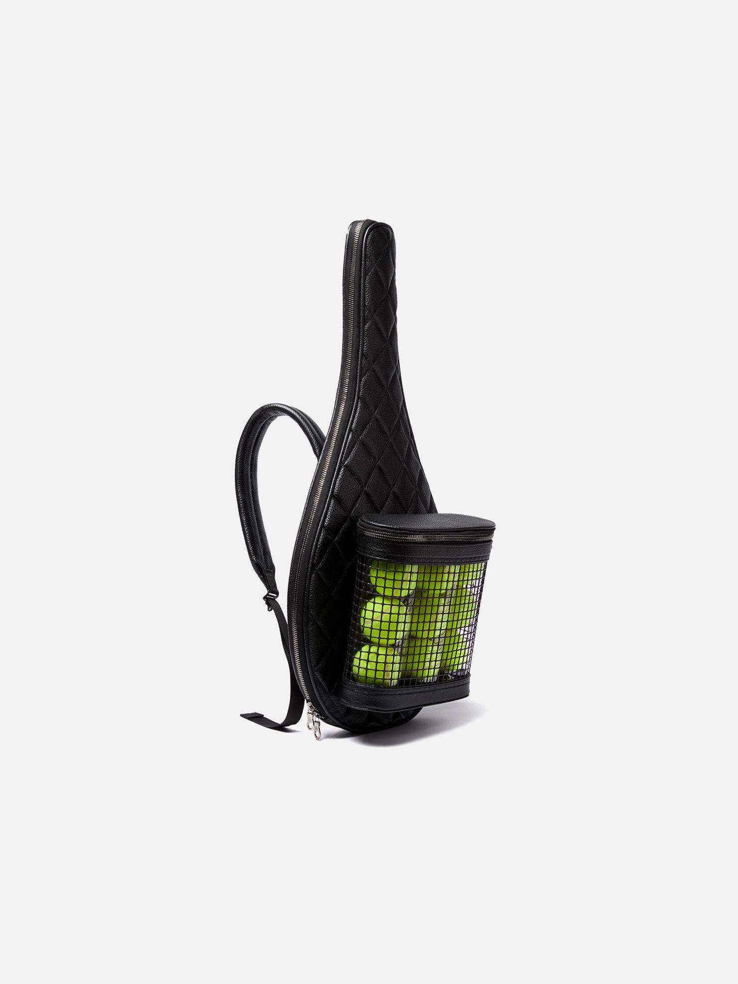 TENNIS RACKET BACKPACK | KILLSPENCER® - Black Quilted Leather