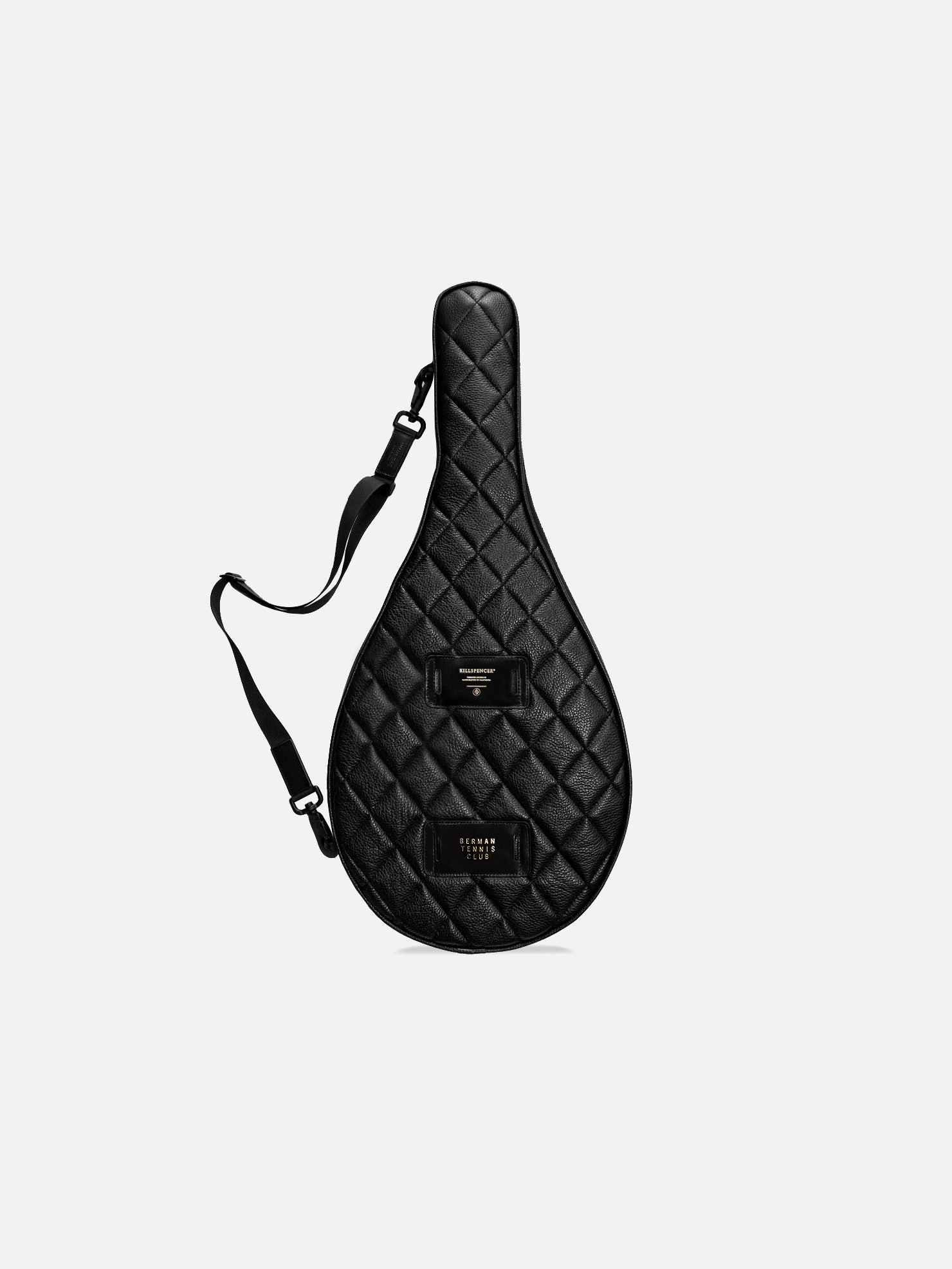 TENNIS RACKET CASE | KILLSPENCER® - Black Quilted Leather