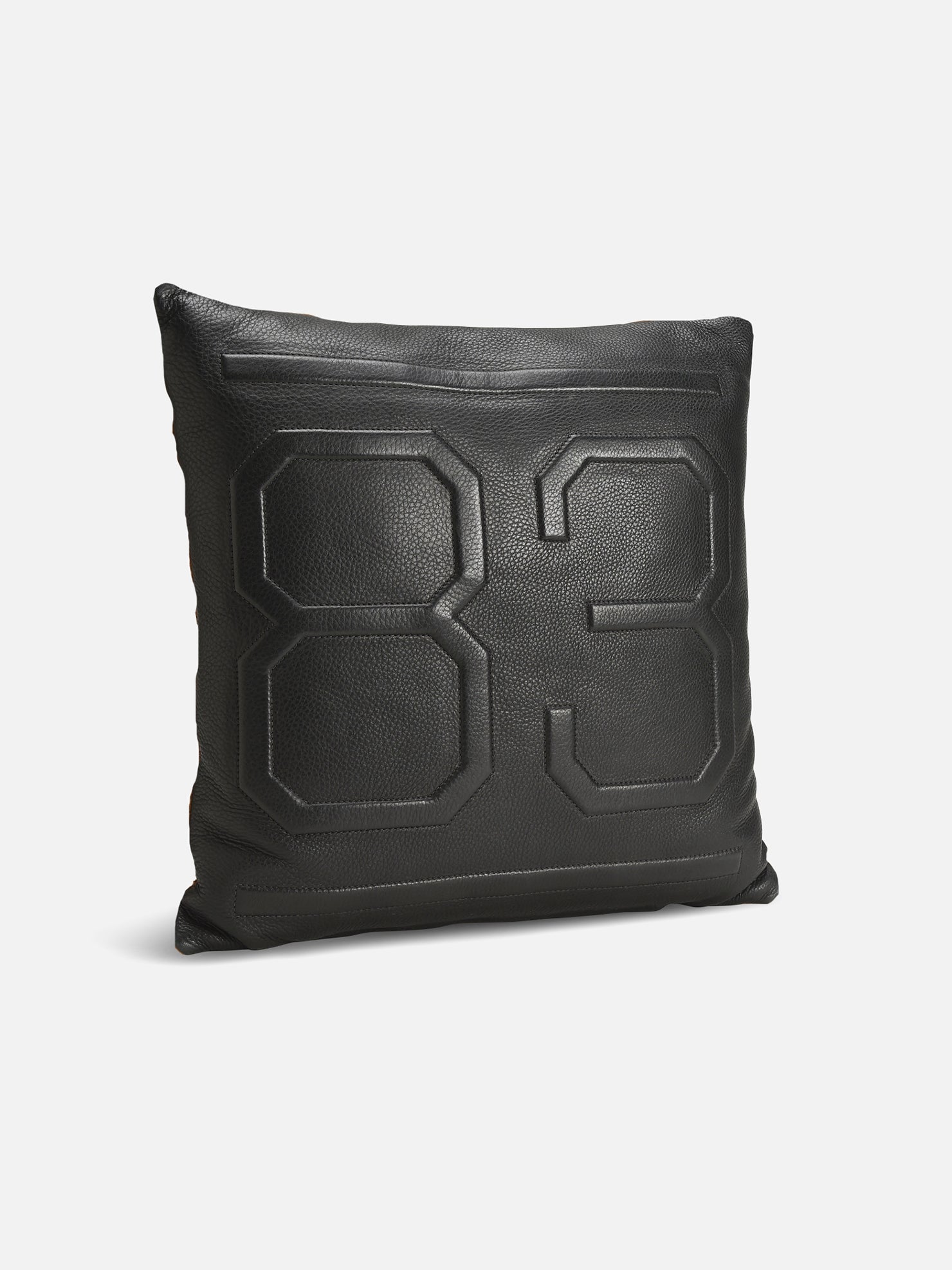 Black leather throw discount pillows