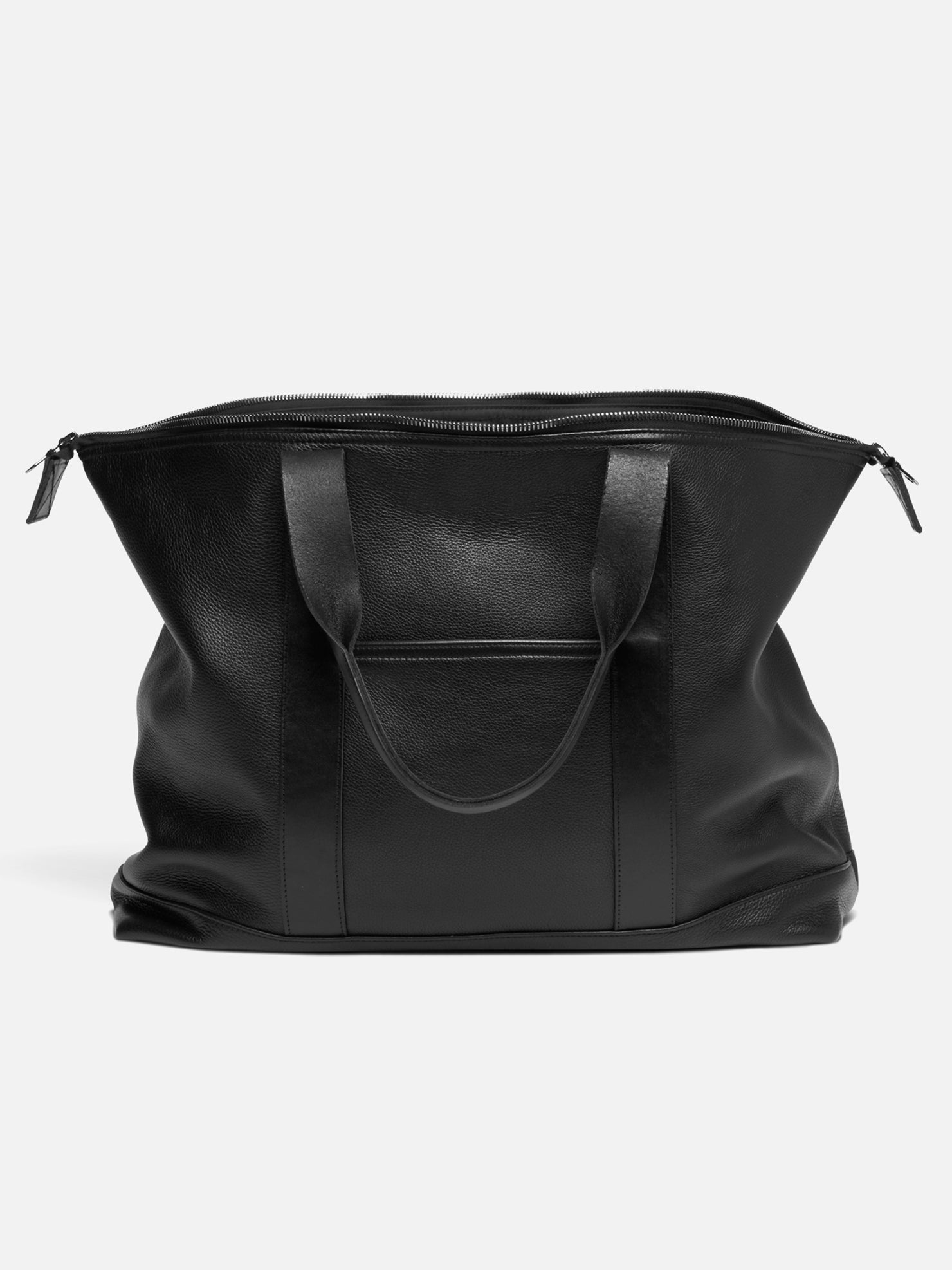 Fashion black leather tote