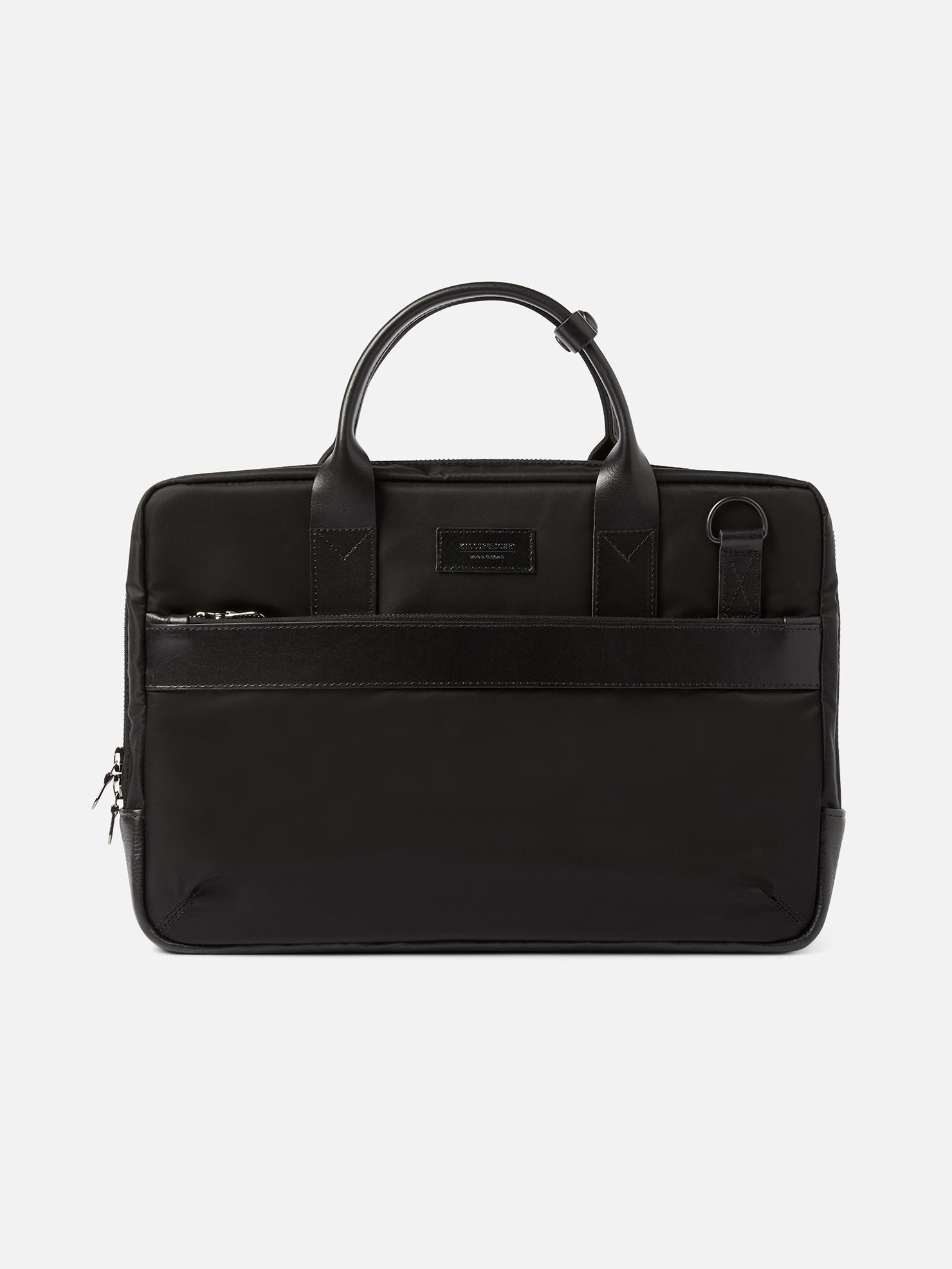 UTILITY ATTACHÉ BRIEFCASE | KILLSPENCER® - Black Italian Nylon and Leather