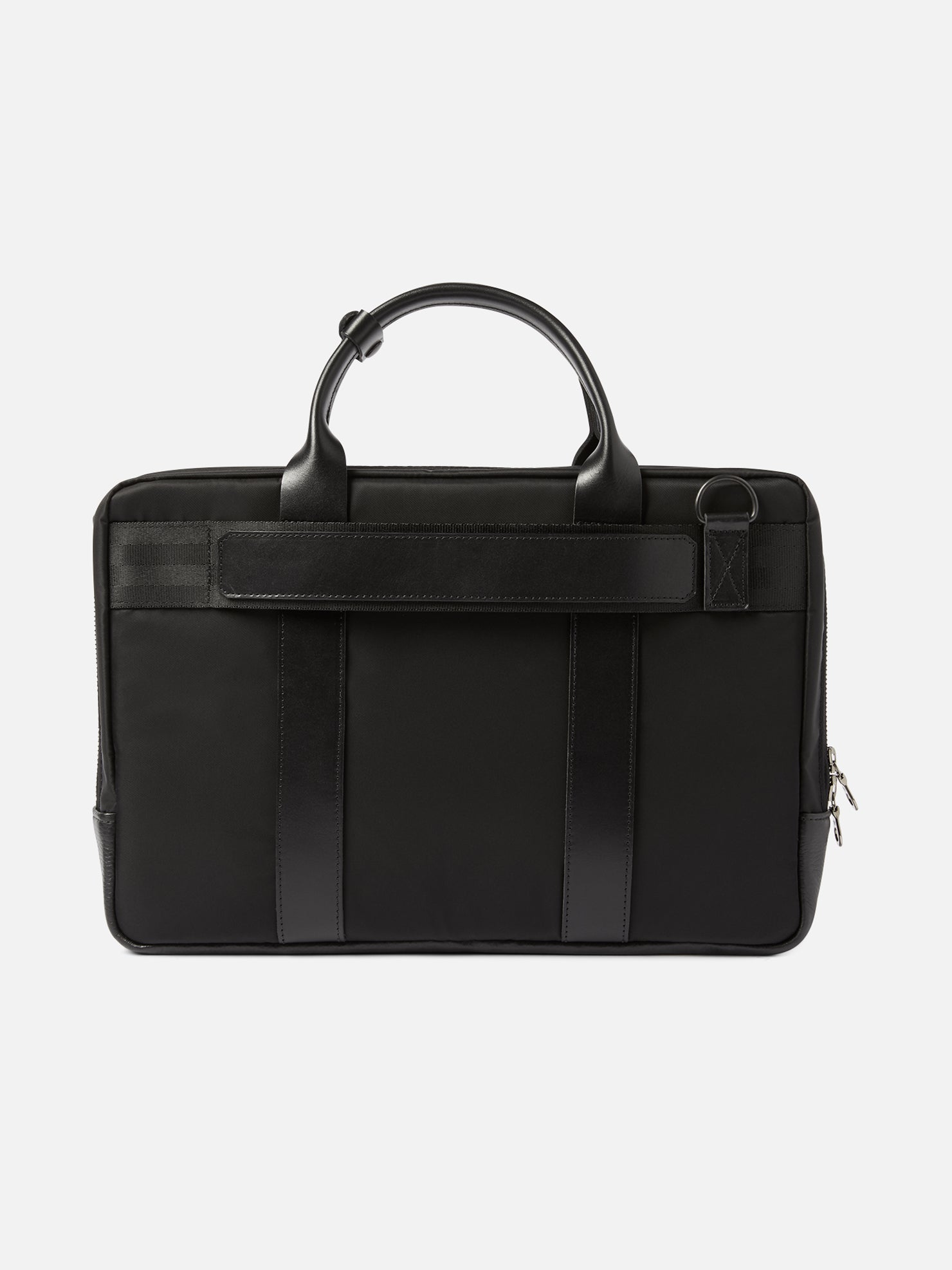 UTILITY ATTACHÉ BRIEFCASE | KILLSPENCER® - Black Italian Nylon and Leather