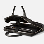 UTILITY ATTACHÉ BRIEFCASE | KILLSPENCER® - Black Italian Nylon and Leather