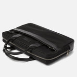 UTILITY ATTACHÉ BRIEFCASE | KILLSPENCER® - Black Italian Nylon and Leather