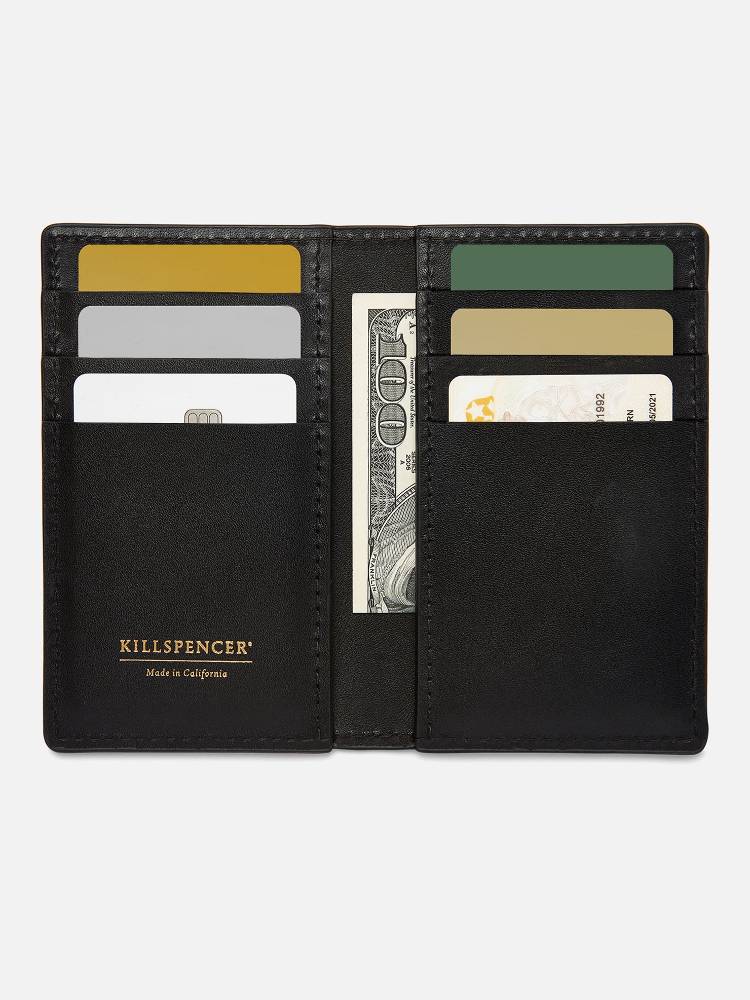 VERTICAL WALLET | KILLSPENCER® - Black Bullhide Leather