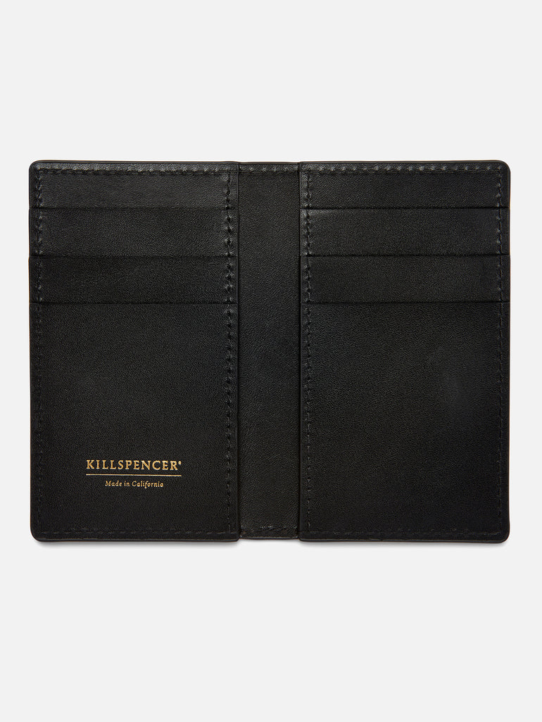 VERTICAL WALLET | KILLSPENCER® - Black Bullhide Leather