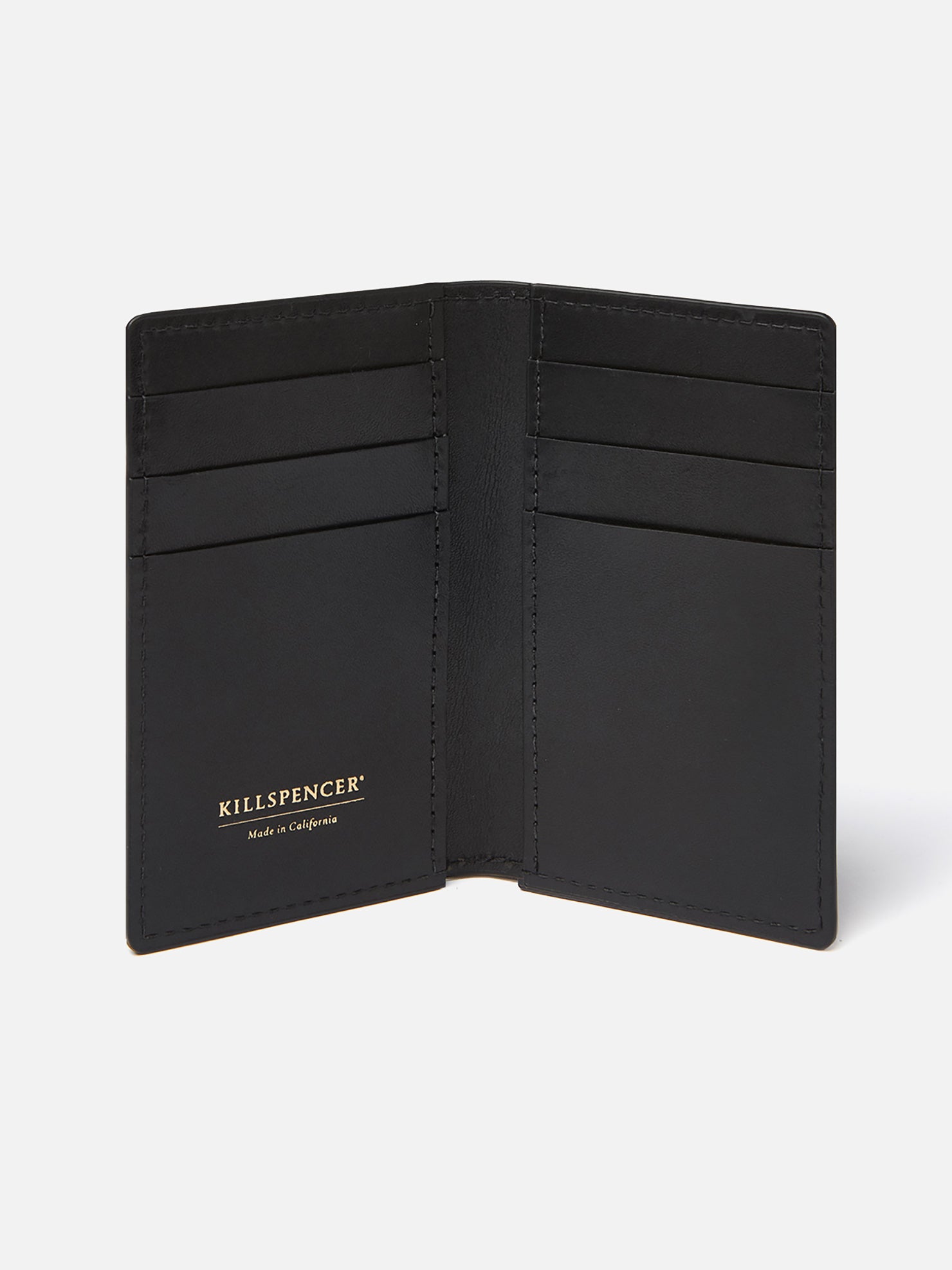 VERTICAL WALLET | KILLSPENCER® - Black Bullhide Leather