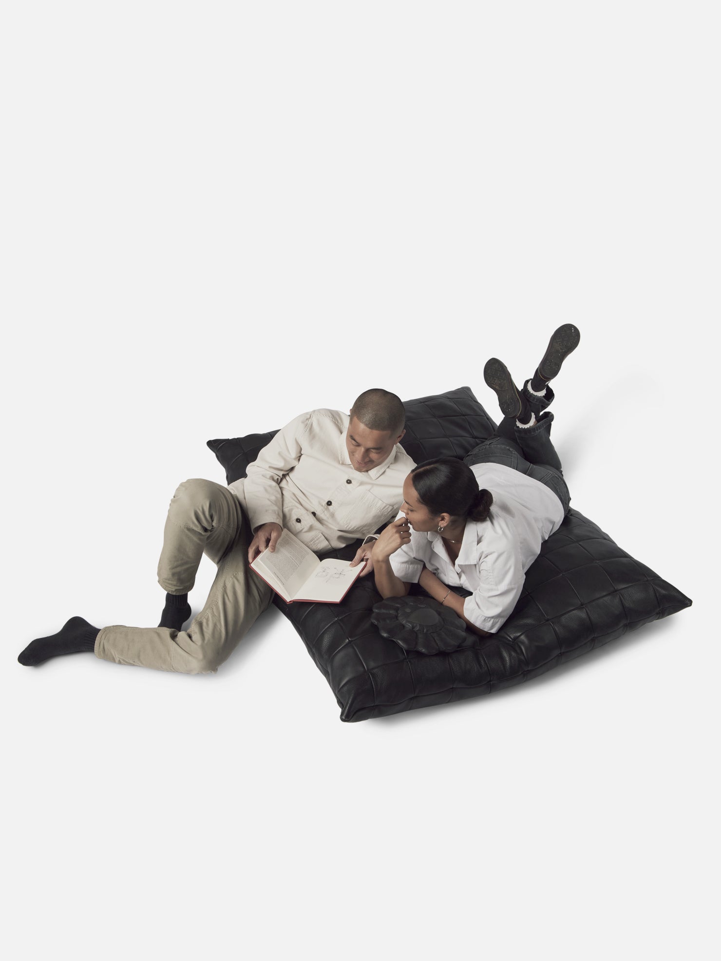 FLOOR PILLOW LARGE | KILLSPENCER® - Black Leather