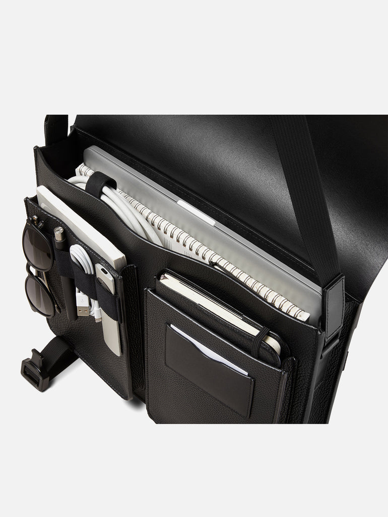 Lacoste - Monogram Crossover Bag Front Pocket - Black